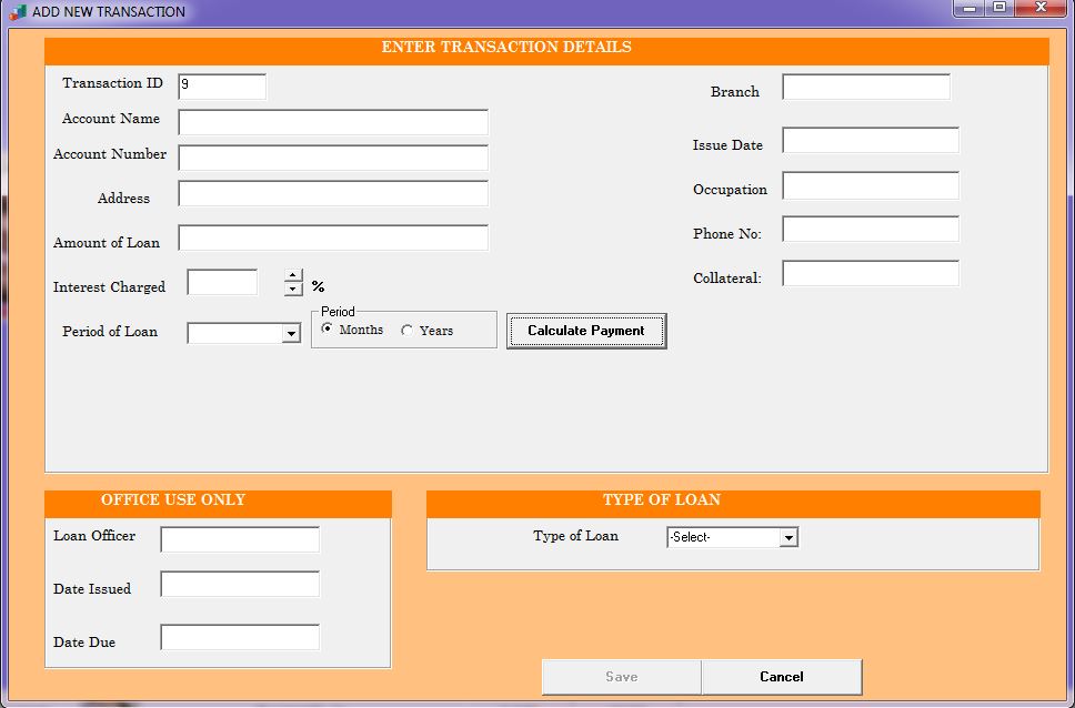 Loan management software system developed by Daniel Asante